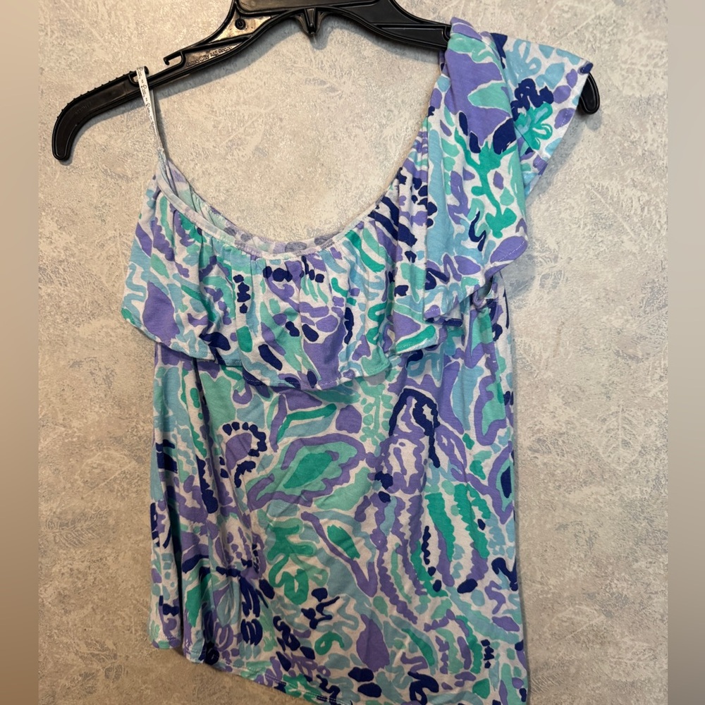 Lilly Pulitzer Neveah Top Nice Ink XS Floral